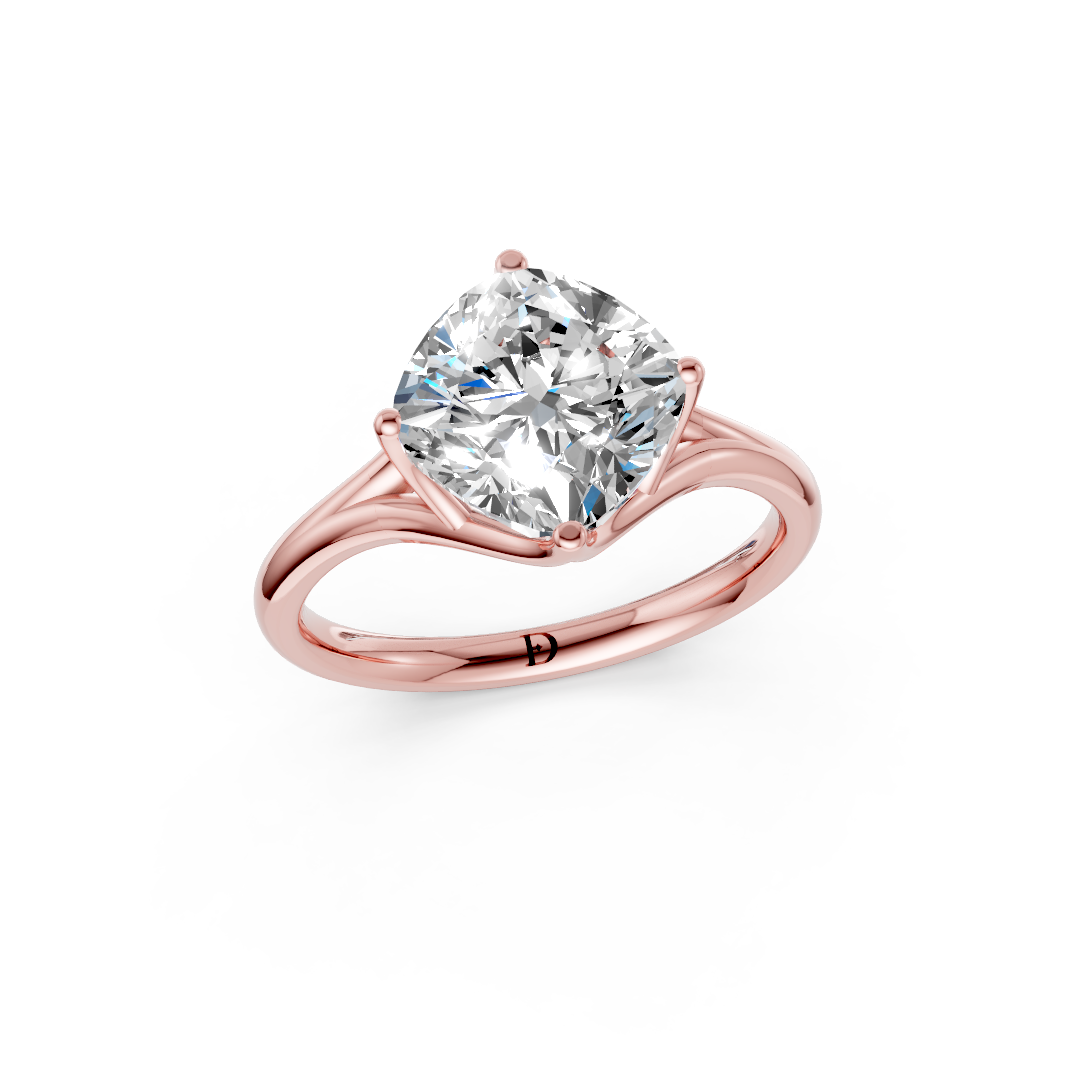 Cushion Diamond Art Deco Ring