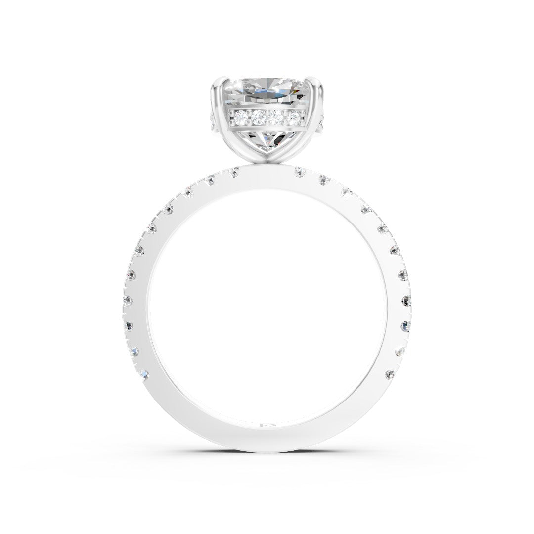 Cushion Diamond With Under-Halo Settings Ring