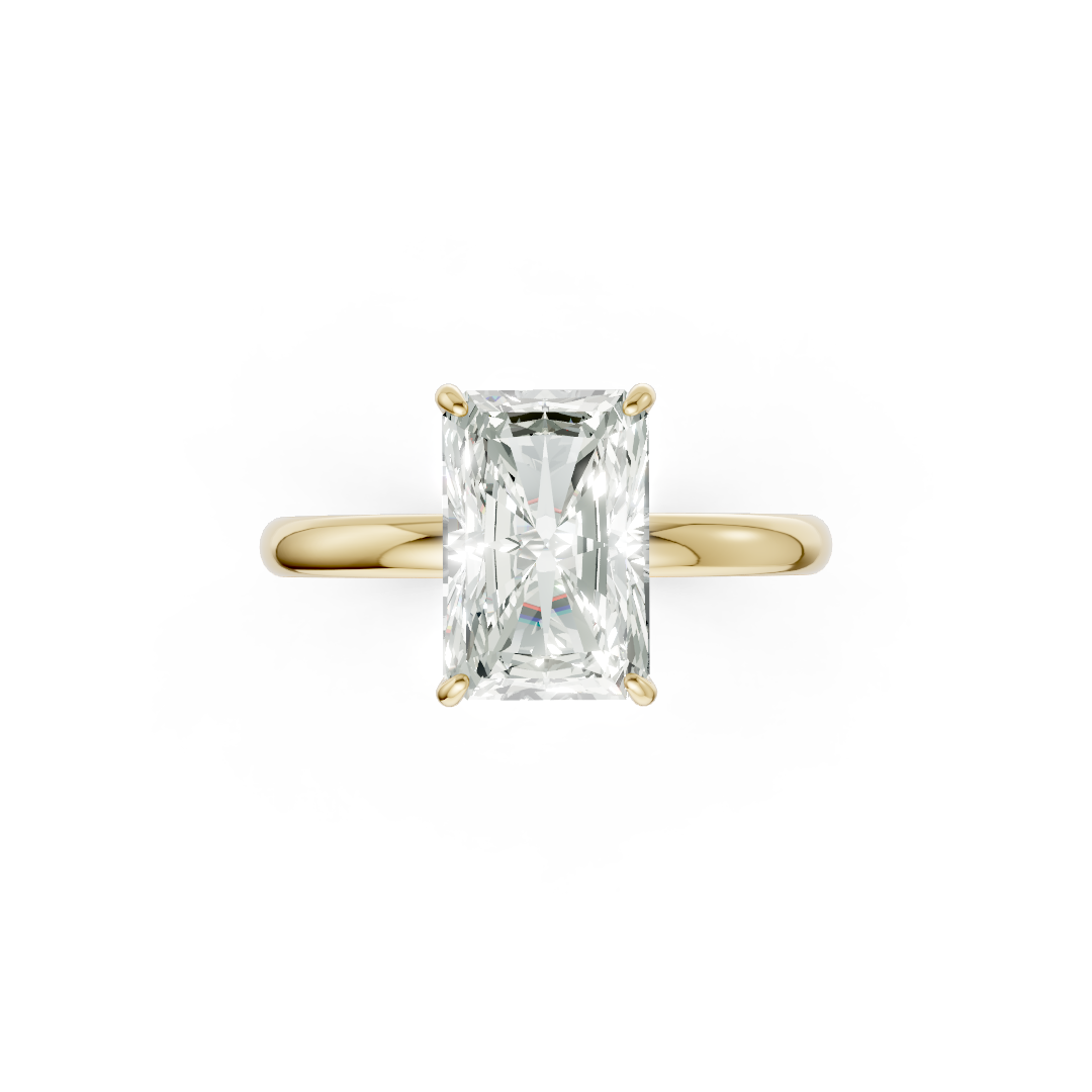 Radiant Diamond Hidden Halo Ring