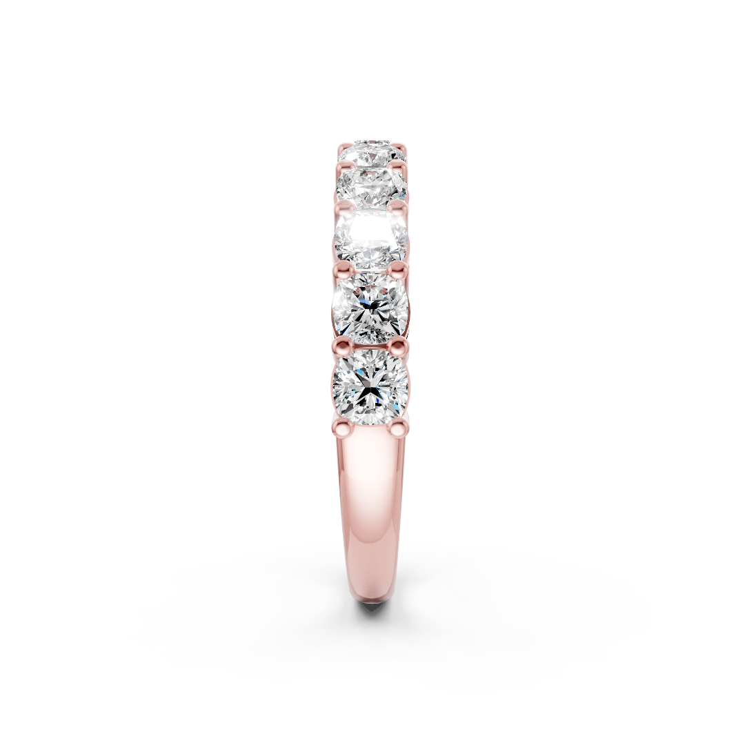 Cushion Diamond Half Eternity Band