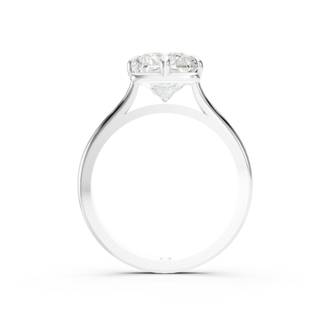 8-Prong Radiant Cut Diamond Solitaire Ring