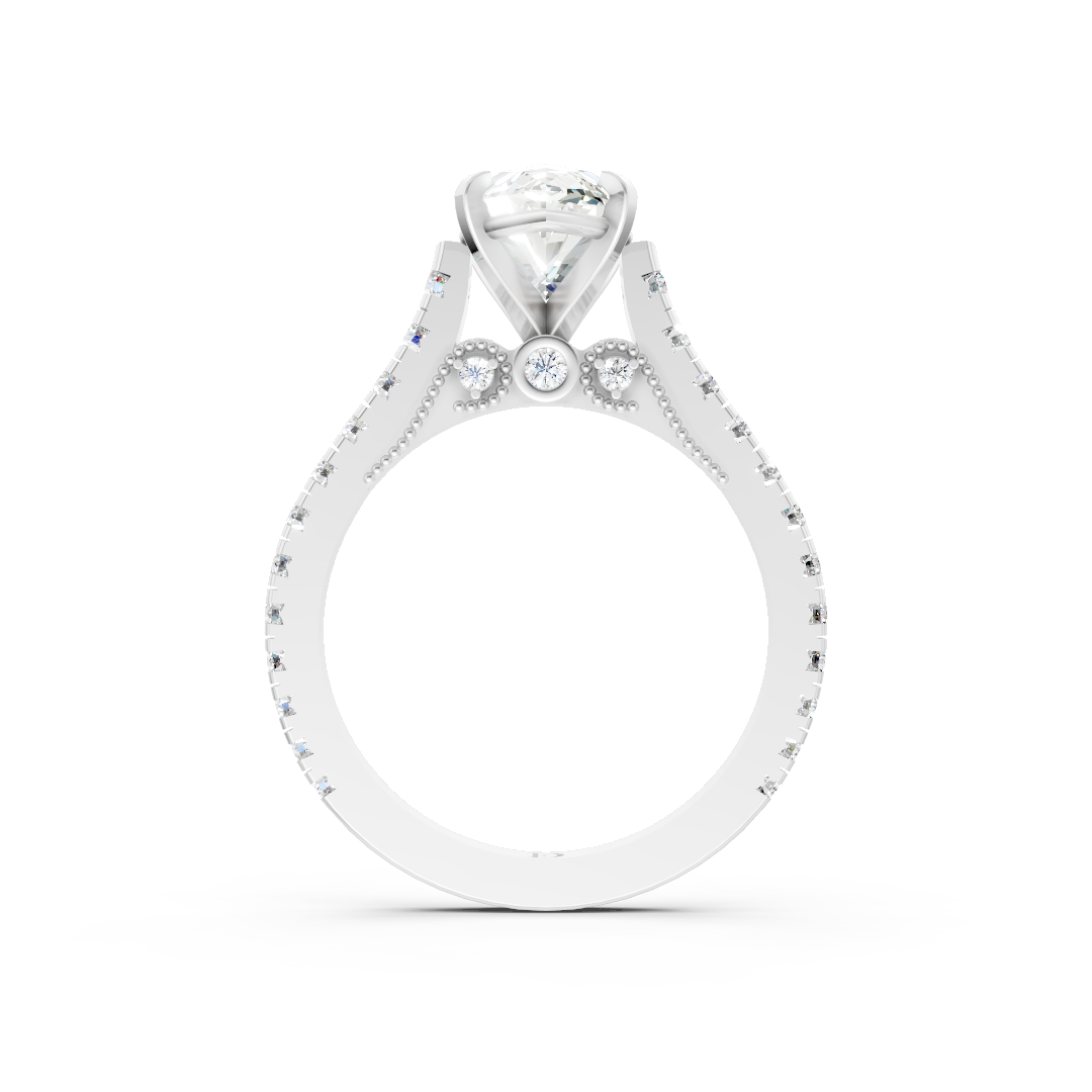 Marquise Diamond Graduation Set Engagement Ring