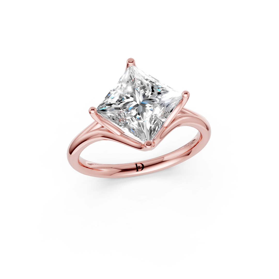 Princess Diamond Art Deco Ring