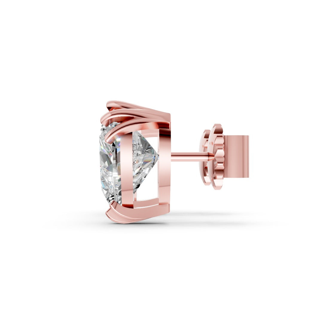 Heart Brilliant Lab Grown Diamond Stud Earrings