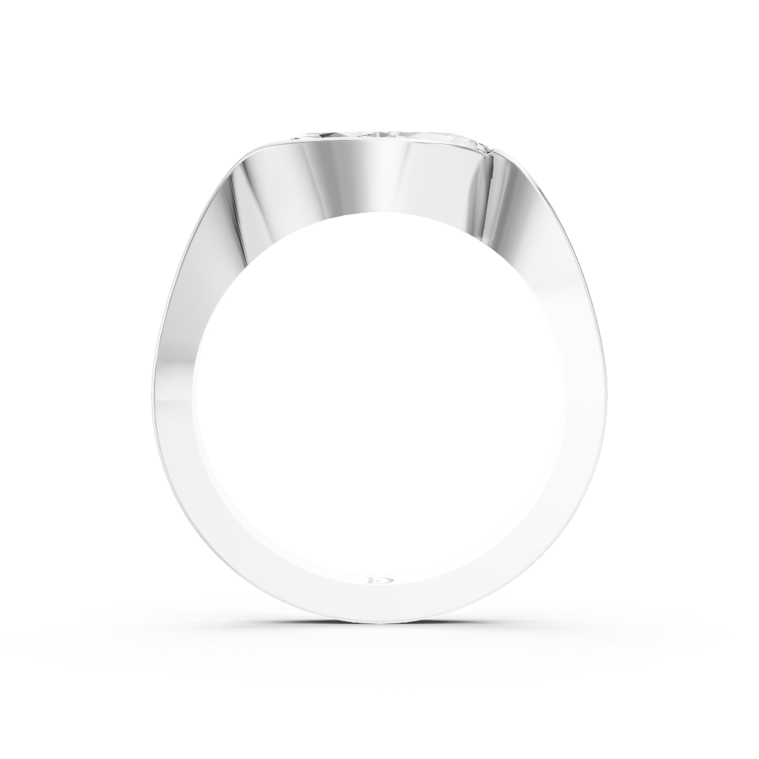 Marquise Cut Diamond Bypass Bezel Engagement Ring