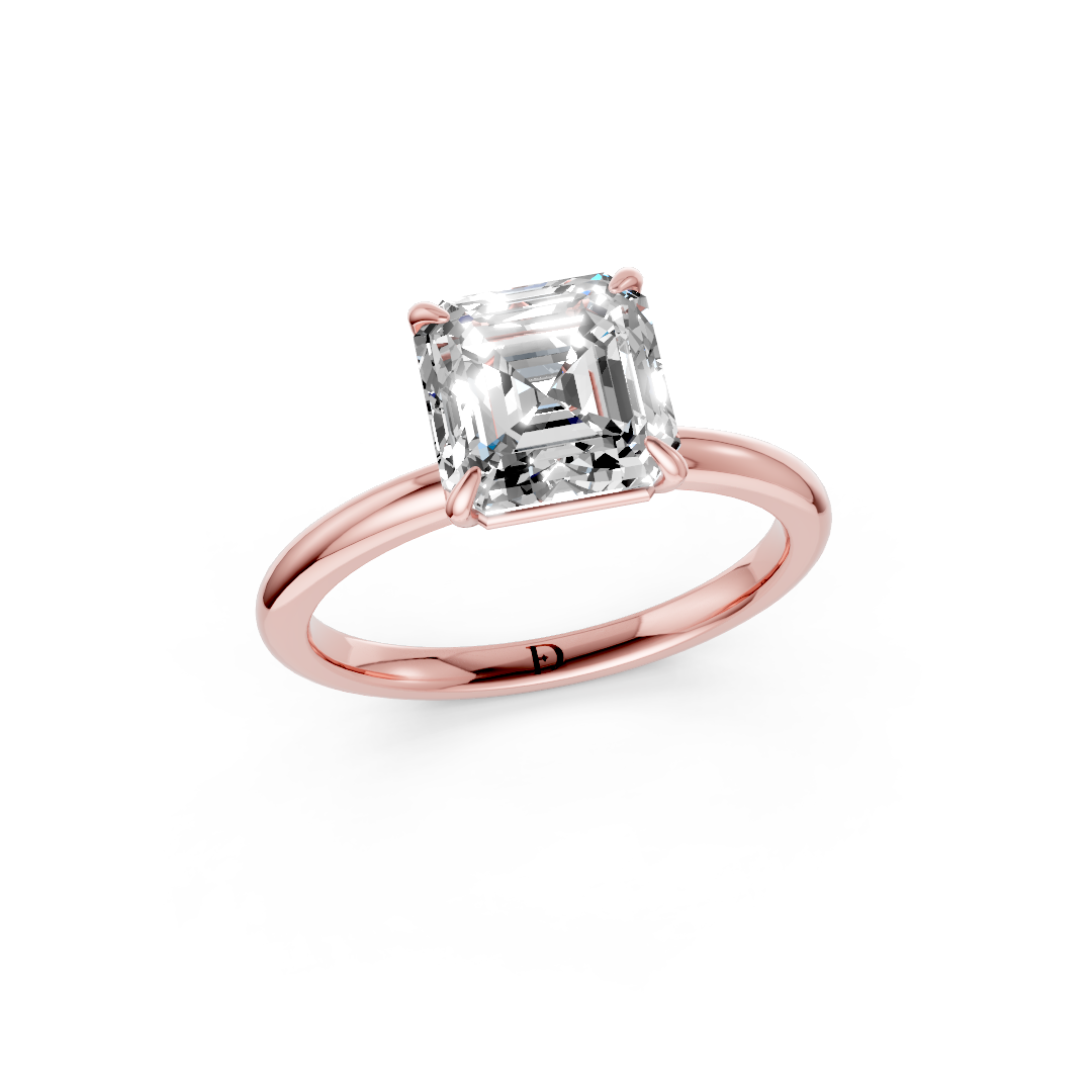 Asscher Diamond Engagement Ring
