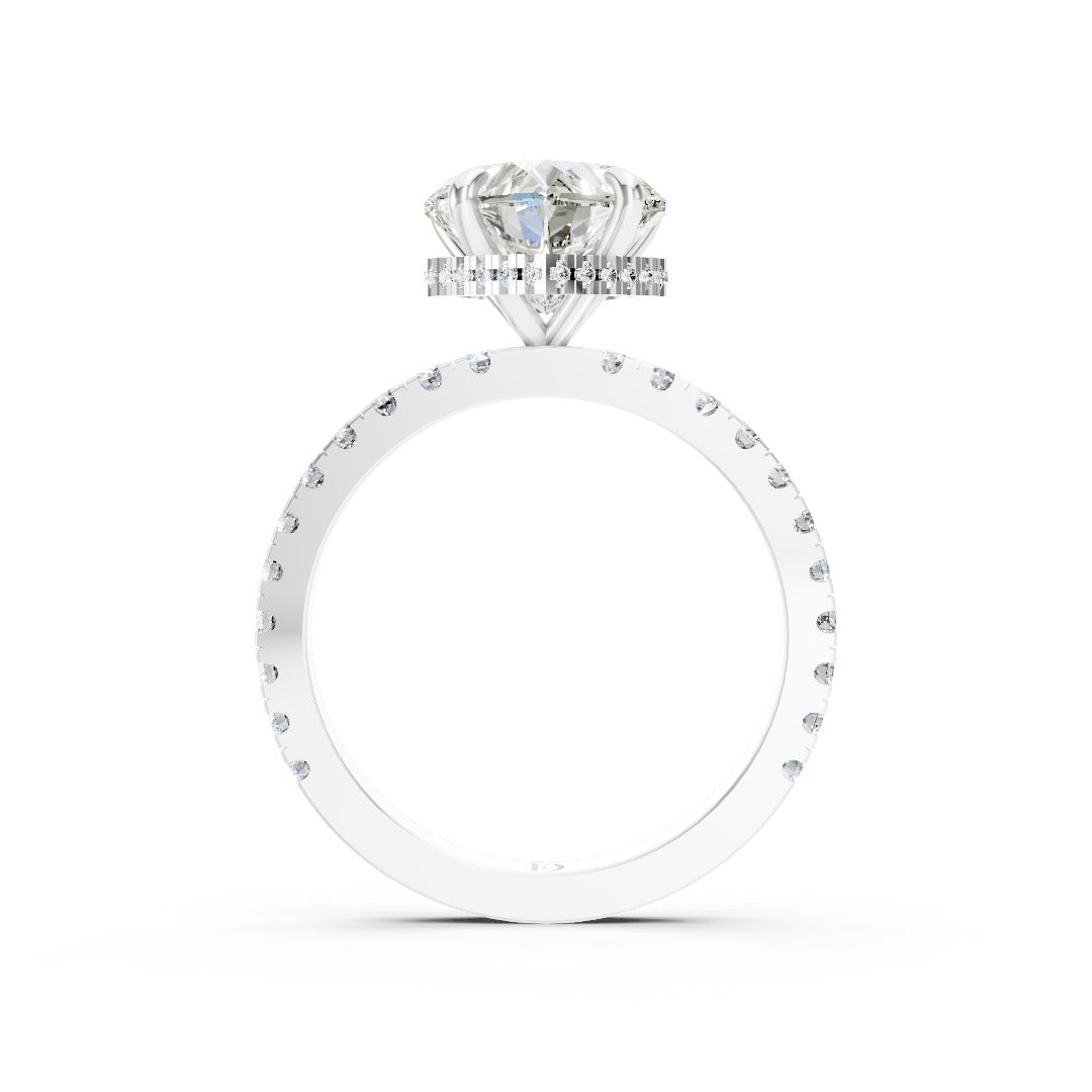 Heart Diamond With Hidden Halo Anniversary Ring