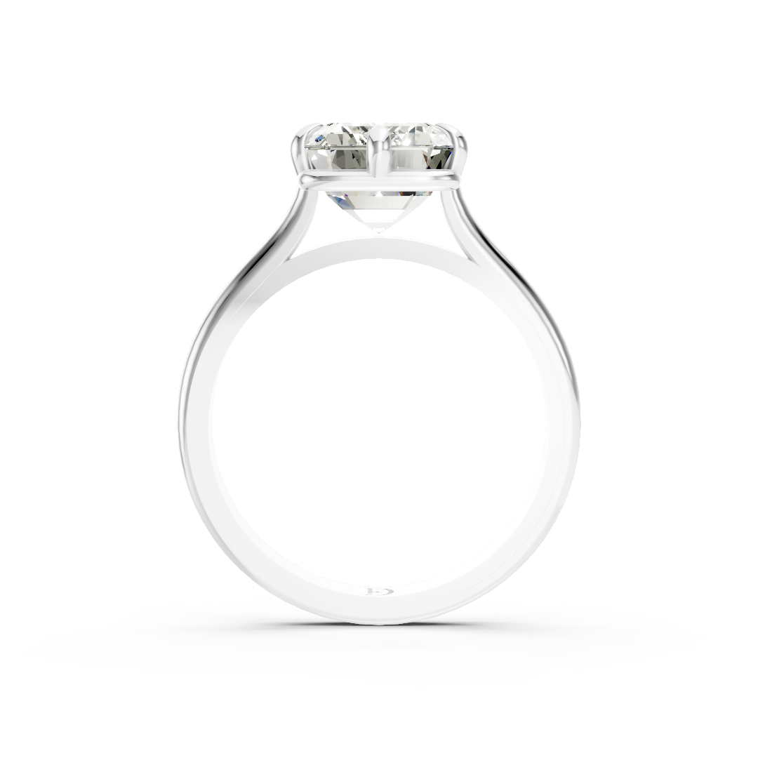 8-Prong Emerald Cut Diamond Solitaire Ring