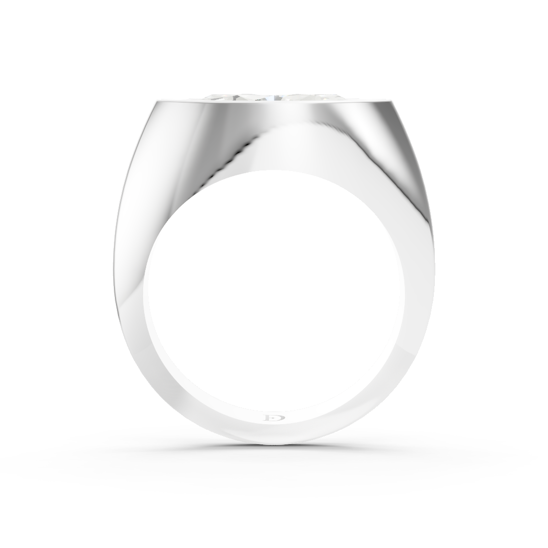 East-West Marquise Diamond Bezel Set Ring