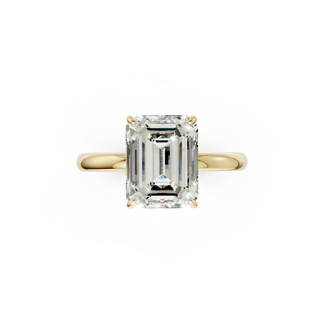 Emerald Solitaire Engagement Ring