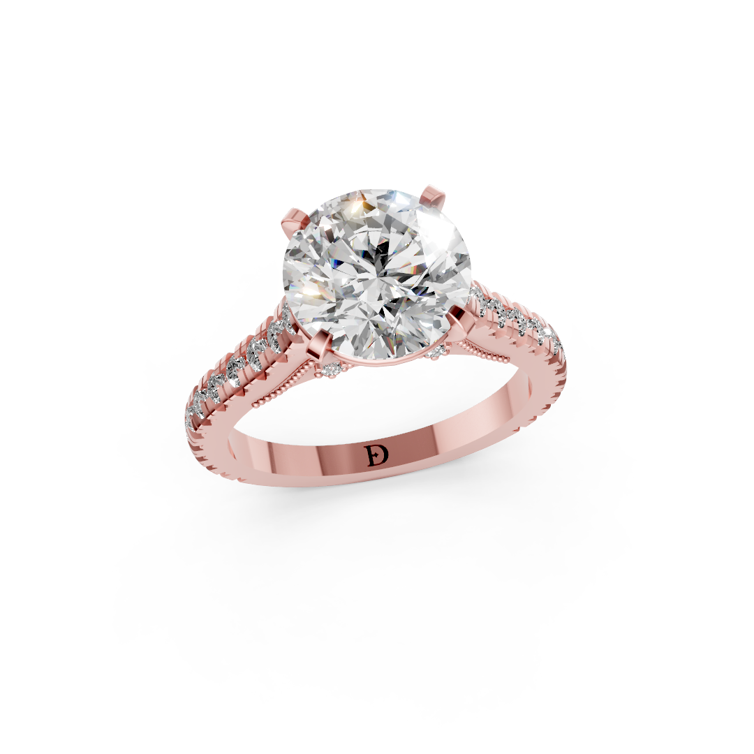 Round Diamond Graduation Set Engagement Ring