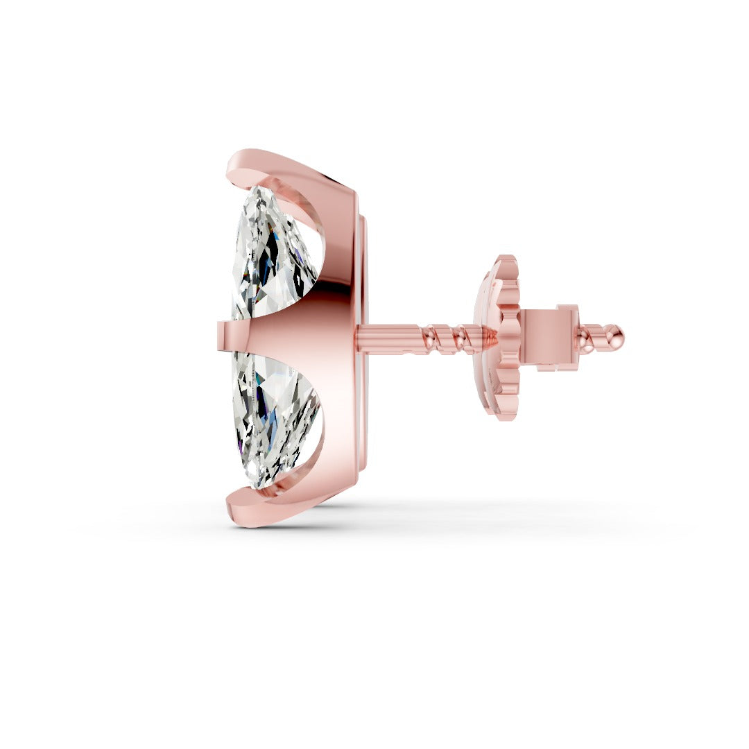 Marquise Cut Diamond Stud Earrings