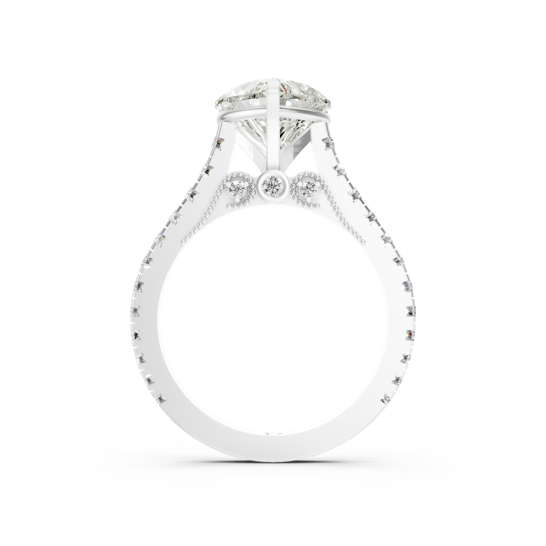 Heart Diamond Graduation Set Engagement Ring