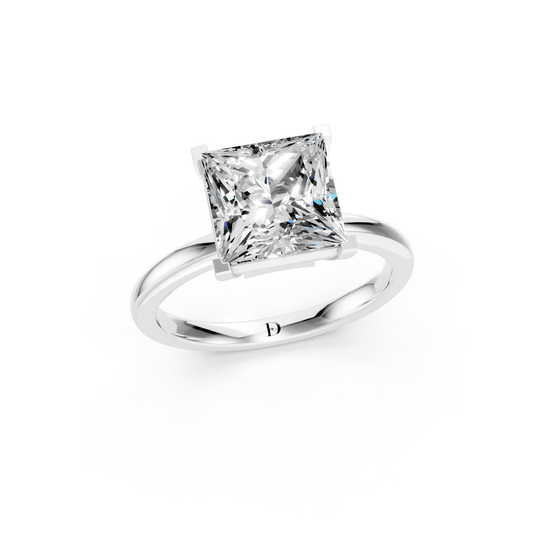 Princess Cut Diamond Solitaire Engagement Ring