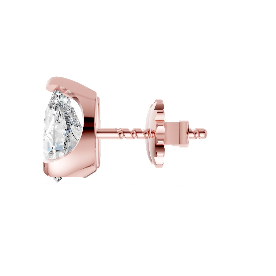 Pear Cut Diamond Stud Earrings