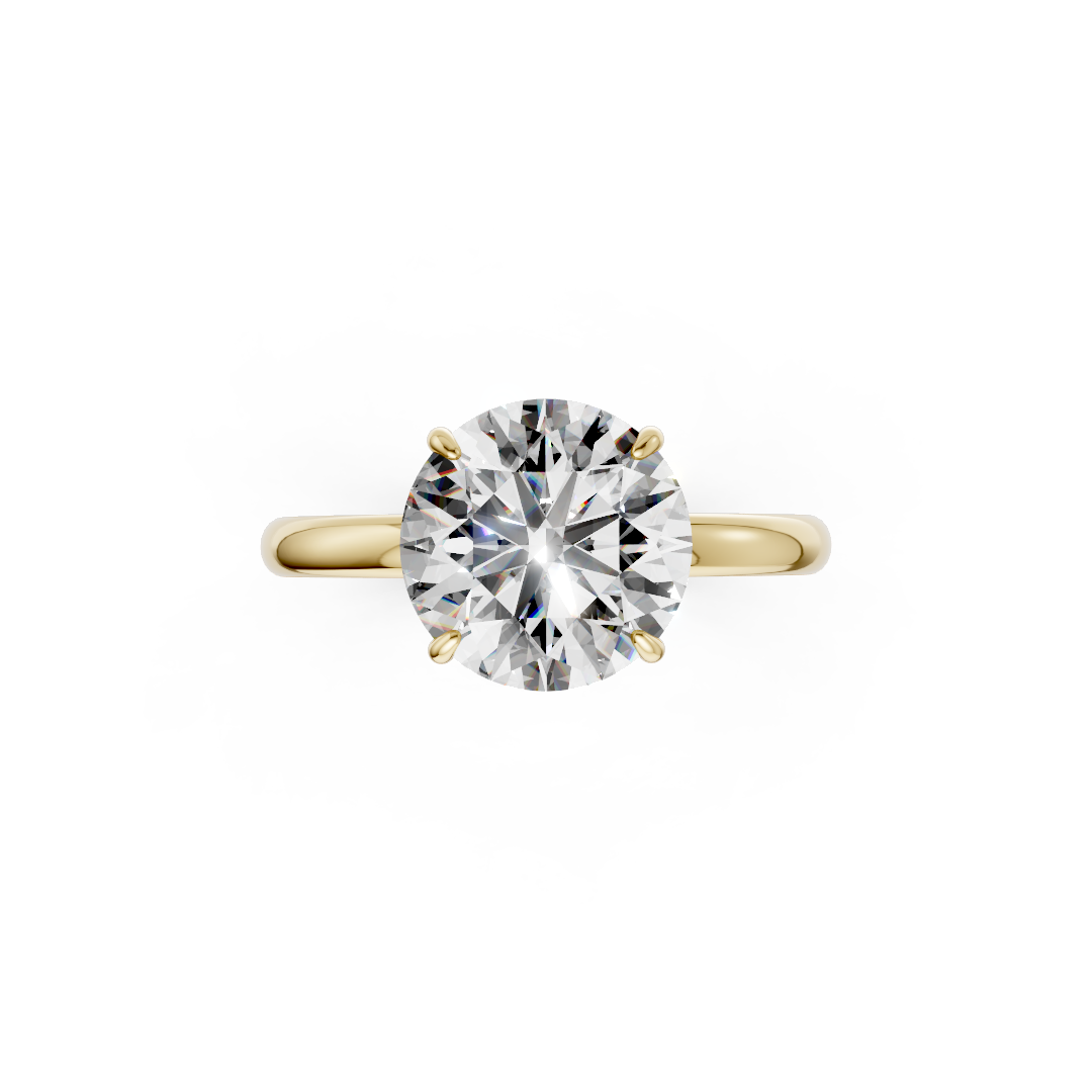 Round Diamond Hidden Halo Ring