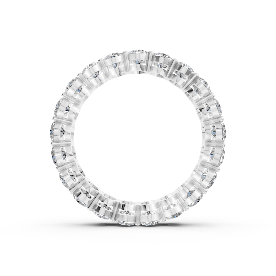 Oval Diamond Shared Prong Eternity Band