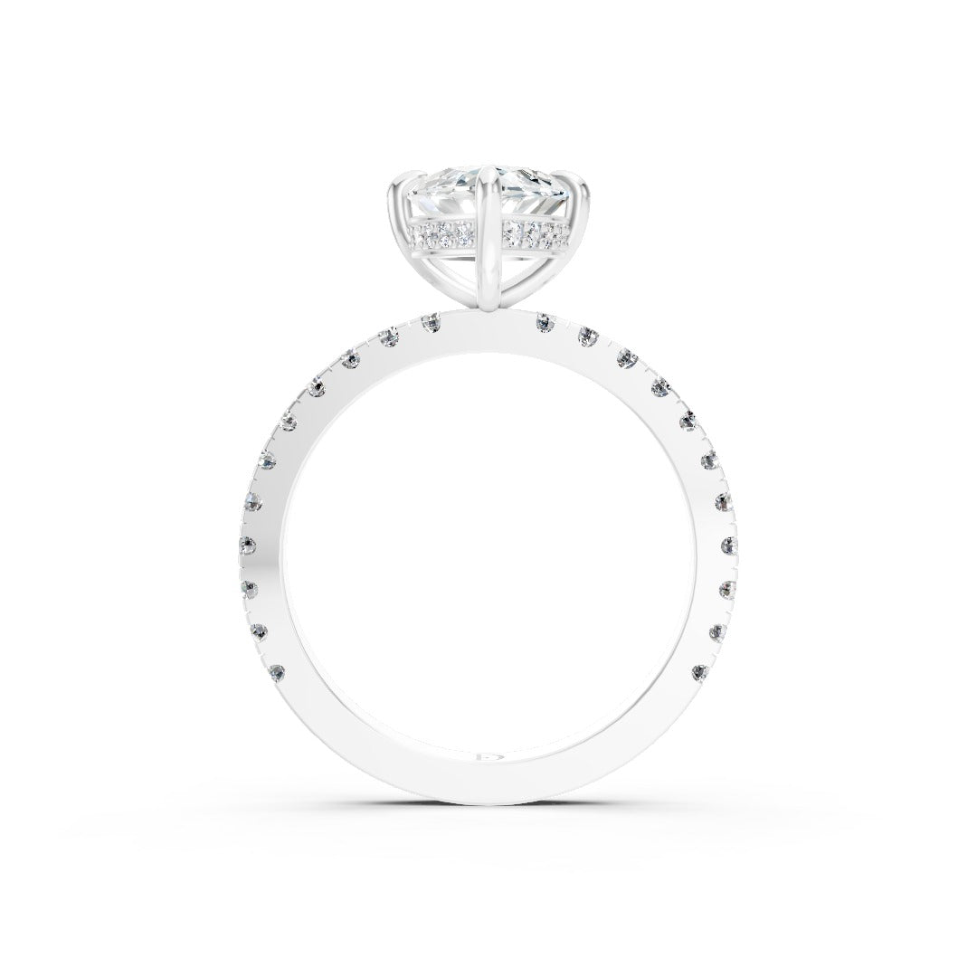 Marquise Diamond With Under-Halo Settings Ring