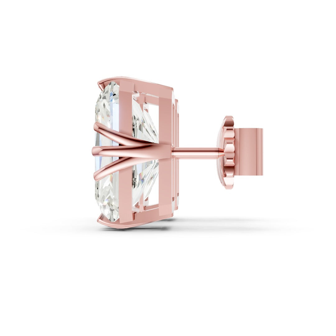 Radiant Brilliant Lab Grown Diamond Stud Earrings
