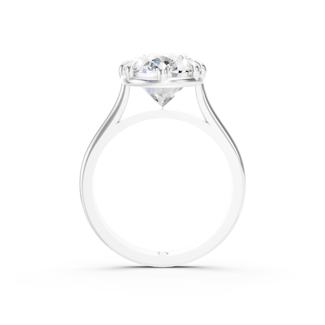 8-Prong Oval Cut Diamond Solitaire Ring