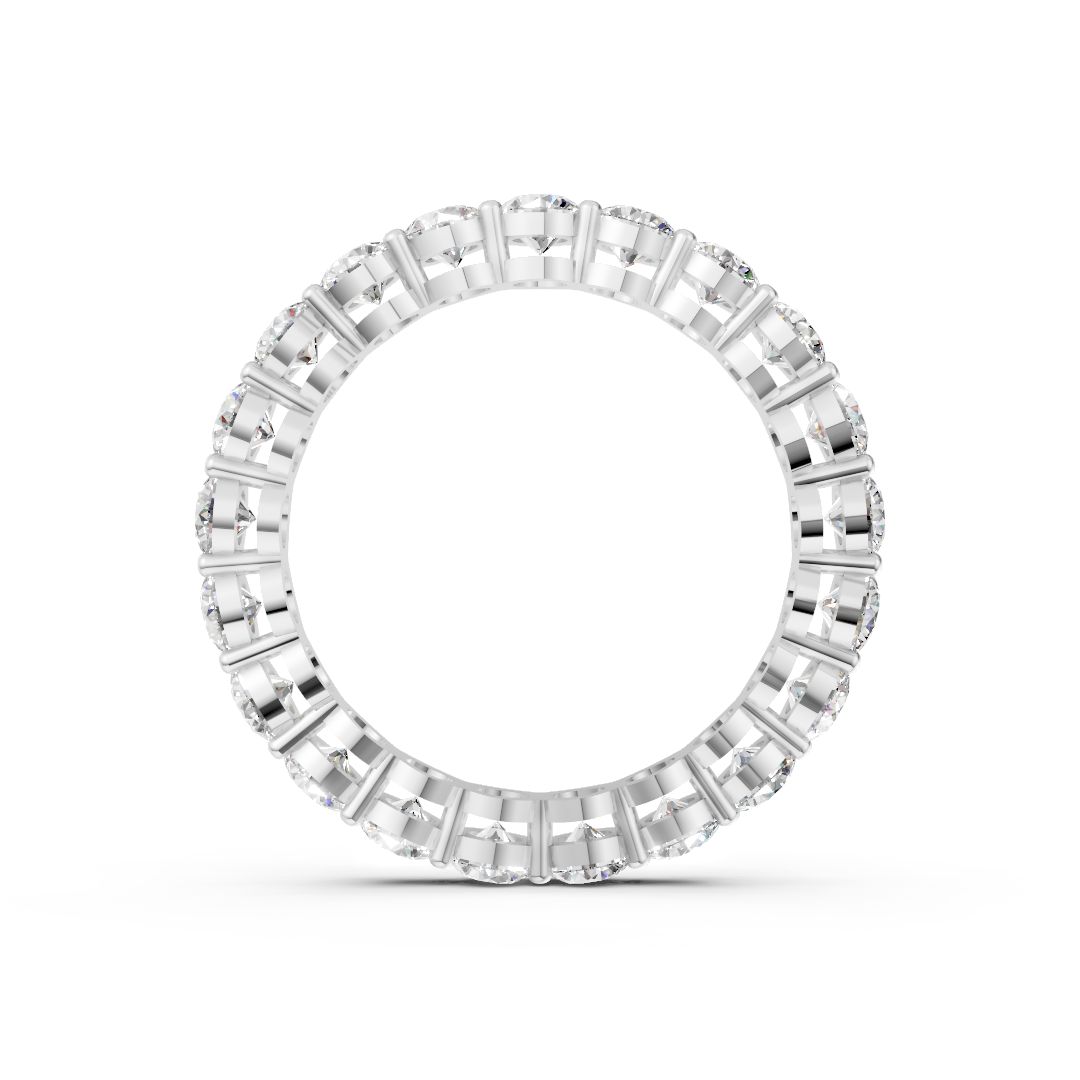 Round Diamond Shared Prong Eternity Band