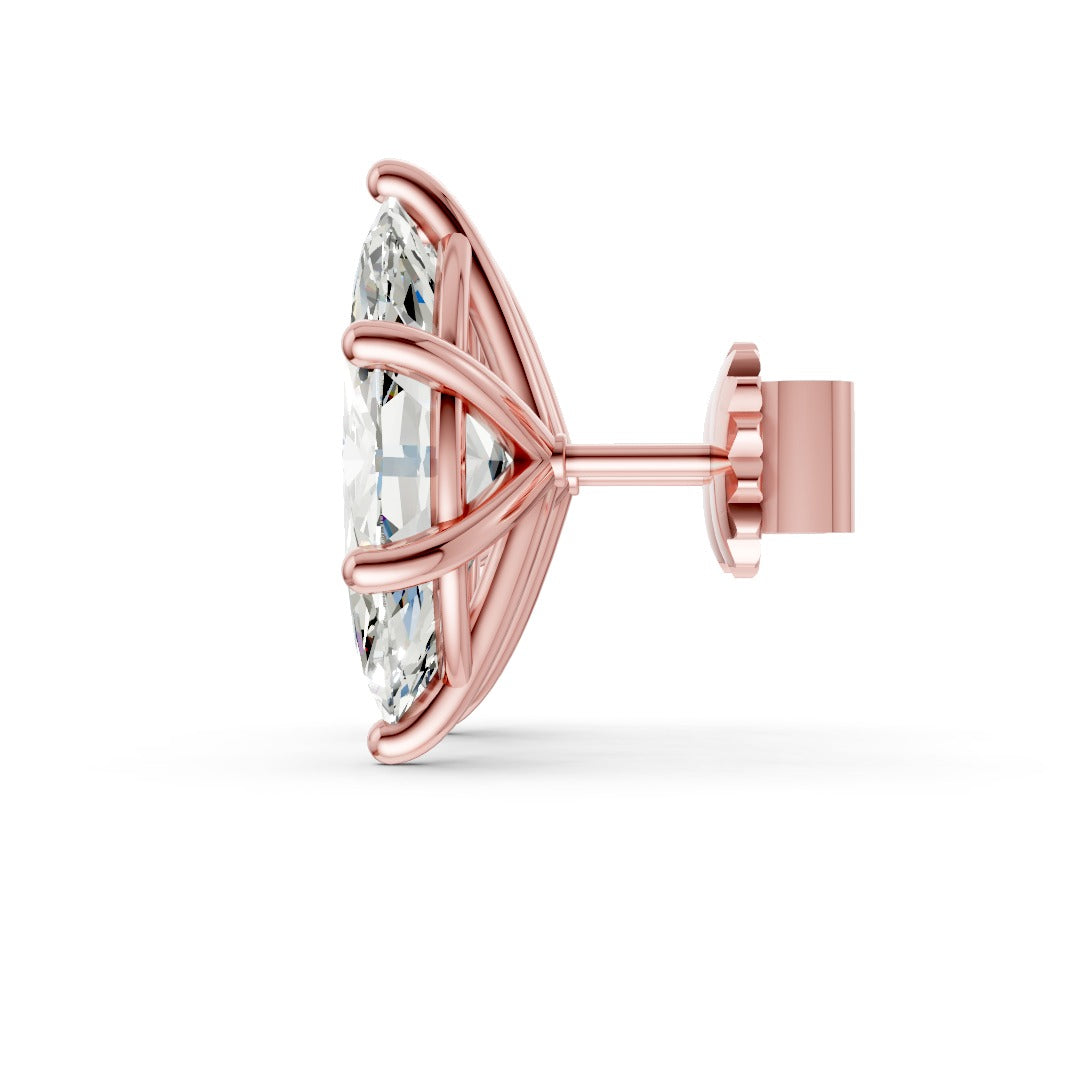 Marquise Brilliant Cut Diamond Stud Earring