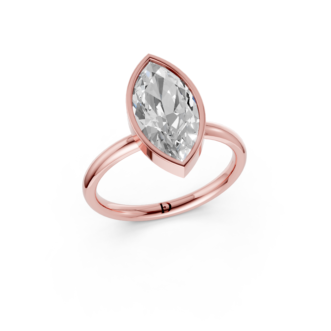 Marquise Solitaire Bezel Ring