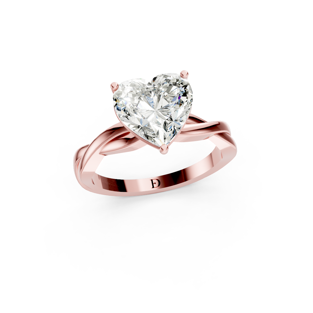 Heart Cut Diamond Crisscross Ring