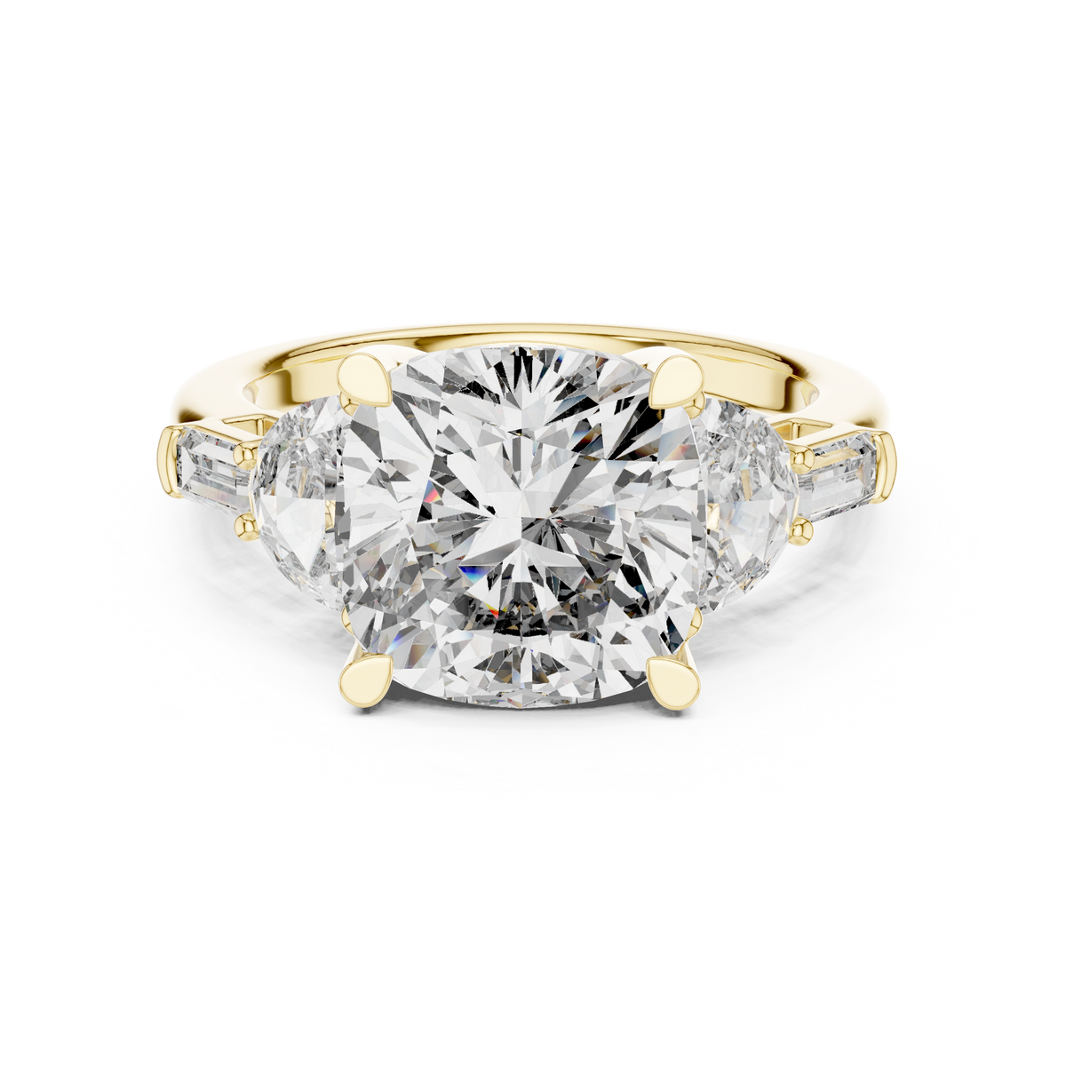 Five-Stone Cushion Diamond Wedding Ring