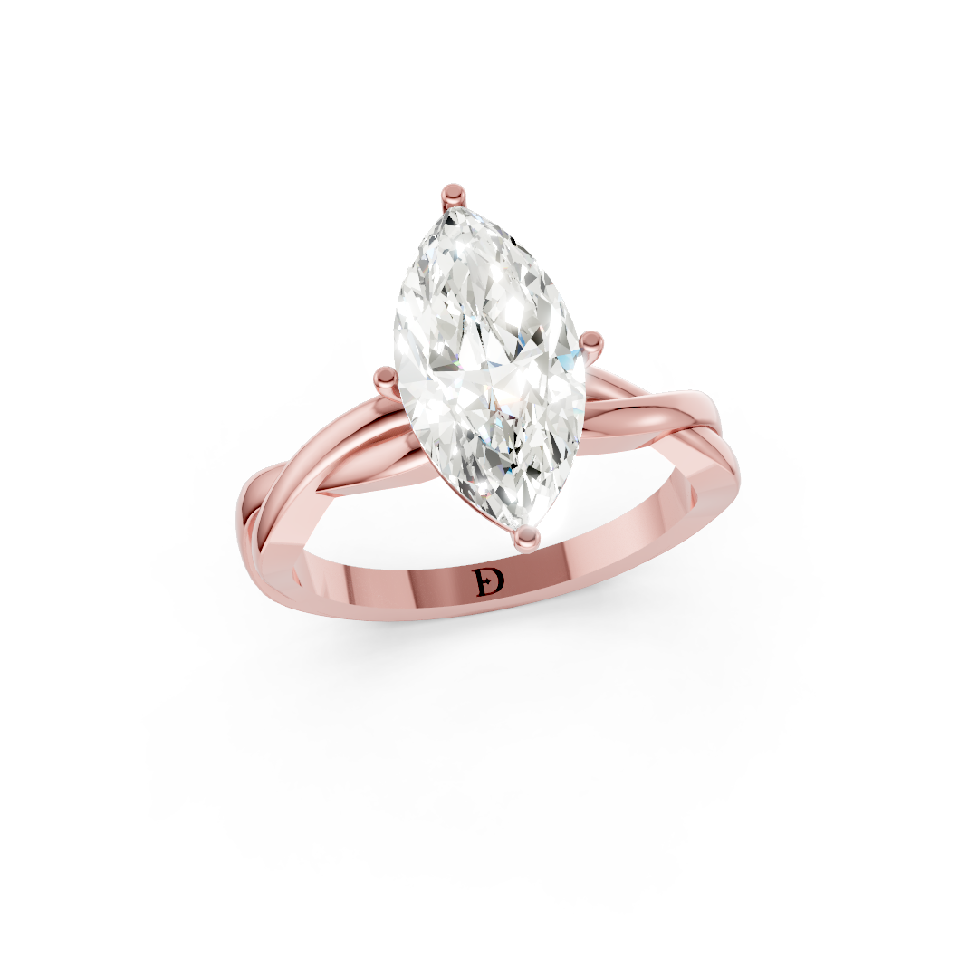 Marquise Cut Diamond Crisscross Ring