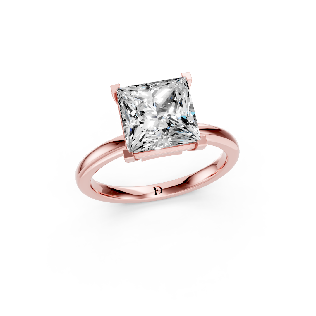 Princess Cut Diamond Solitaire Engagement Ring