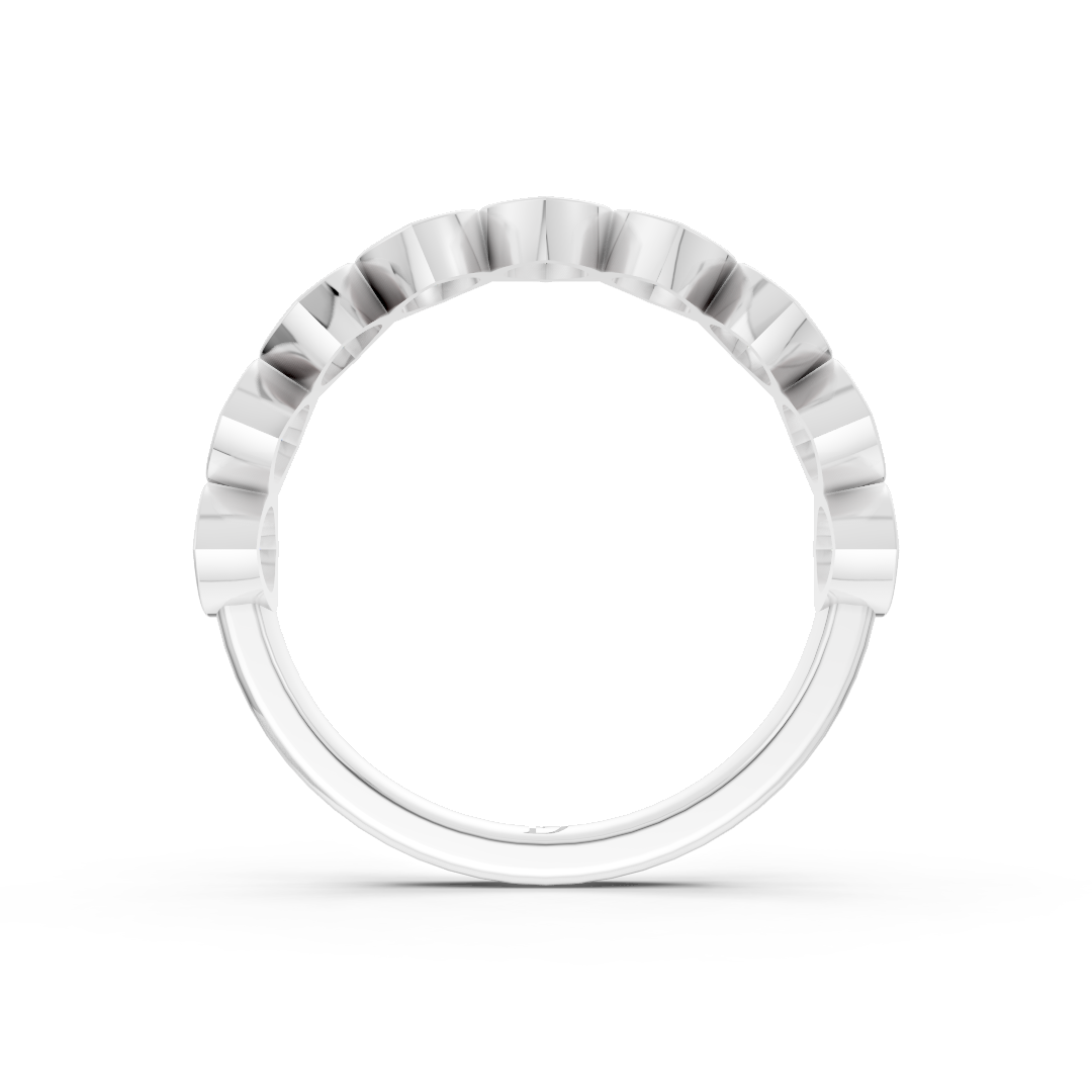 Bezel Set Marquise Diamond Half Eternity Band