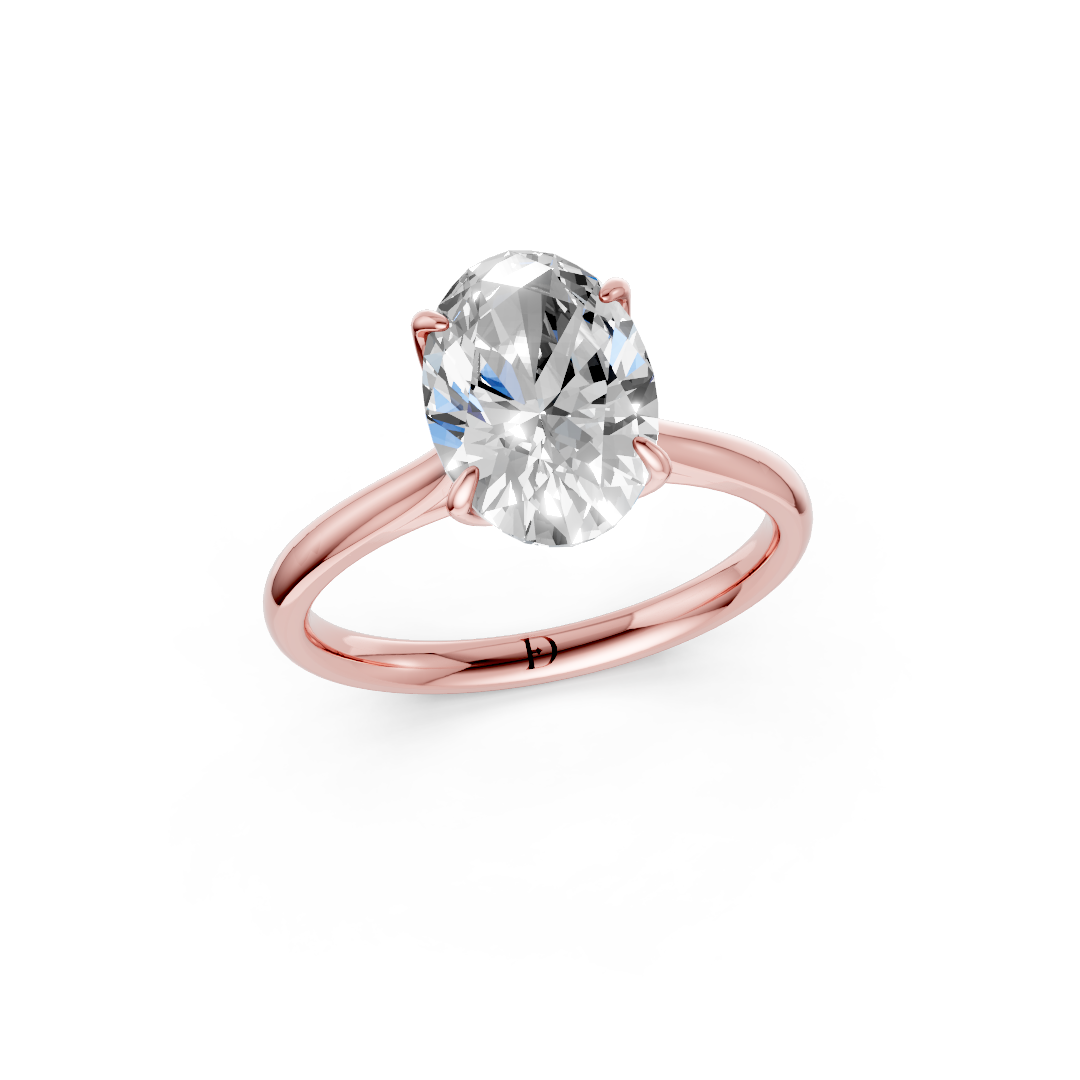 Oval Cut Flower Prong ring