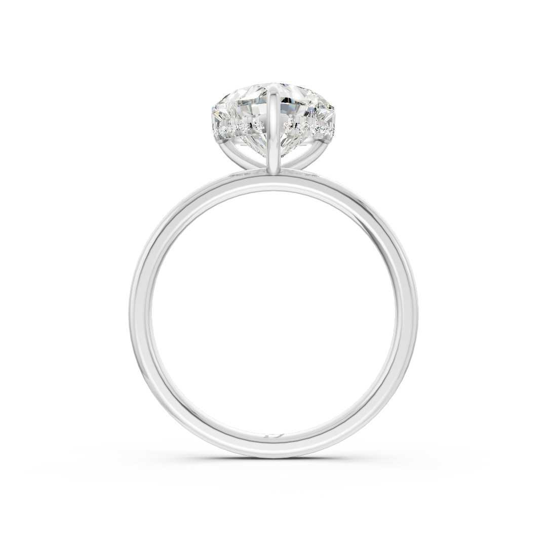 Heart Diamond Hidden Halo Ring