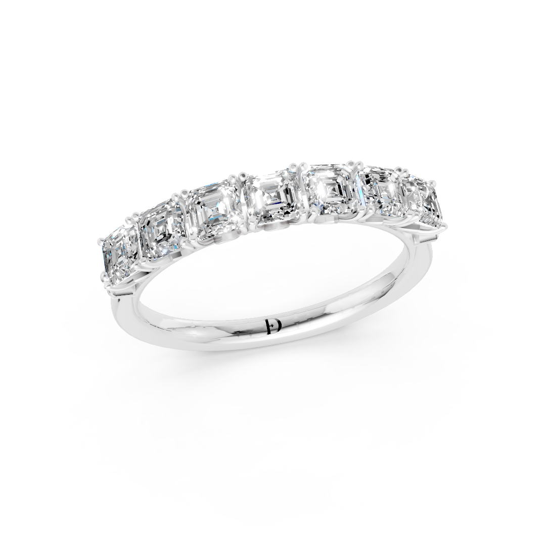 Asscher Cut 7 Stone Lotus Band
