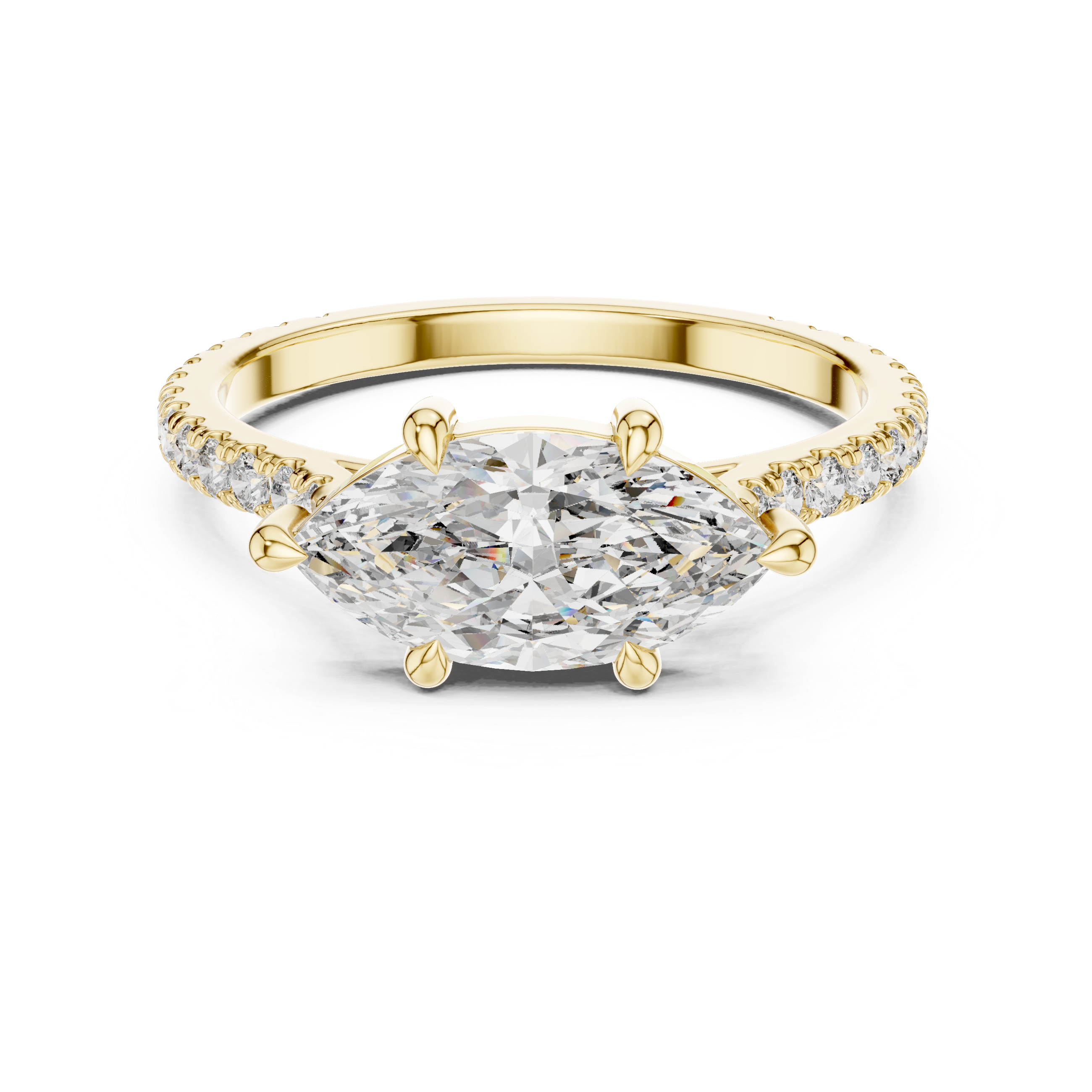 East-West Marquise Diamond Ring