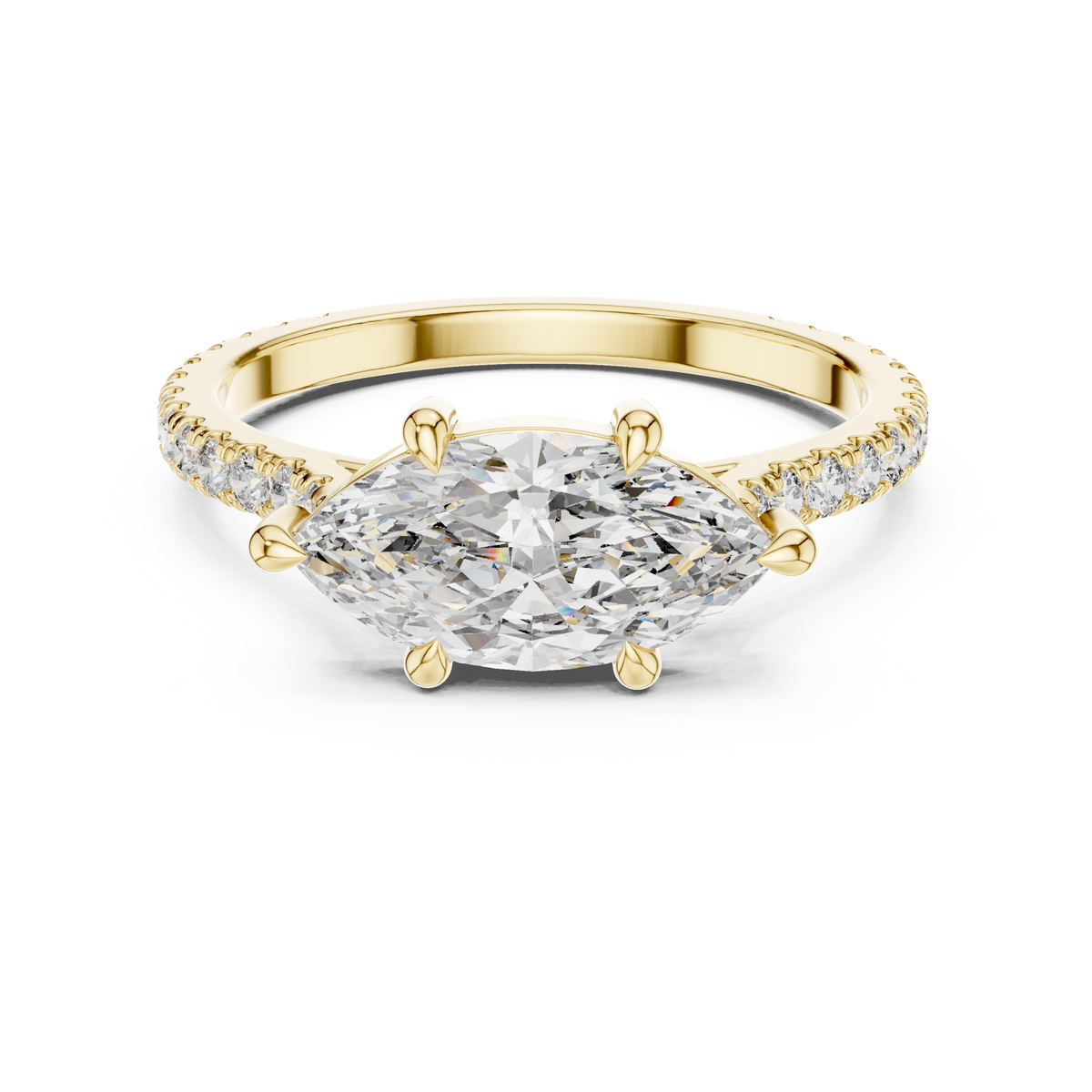 East-West Marquise Diamond Ring