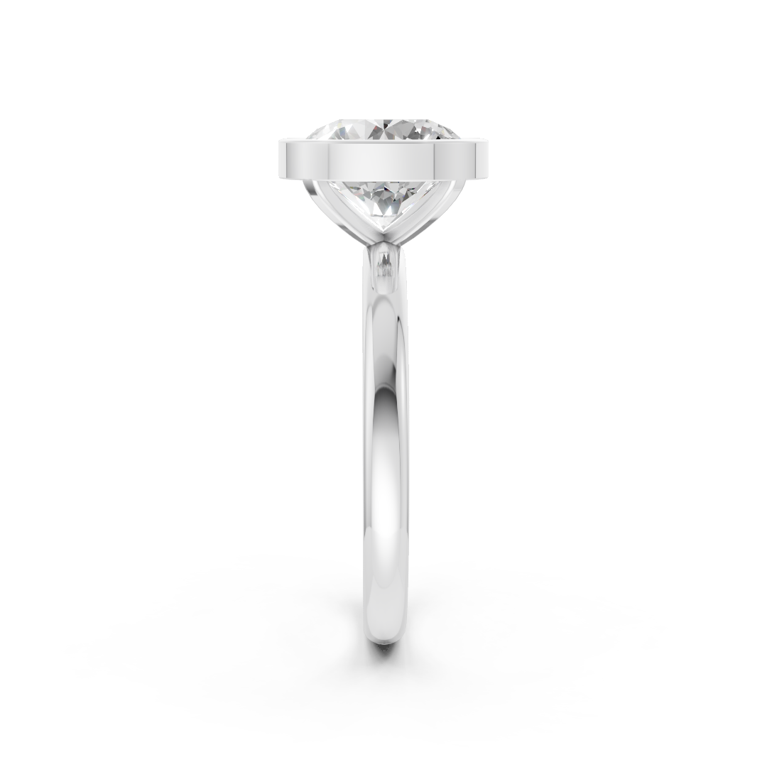 Round Solitaire Bezel Ring
