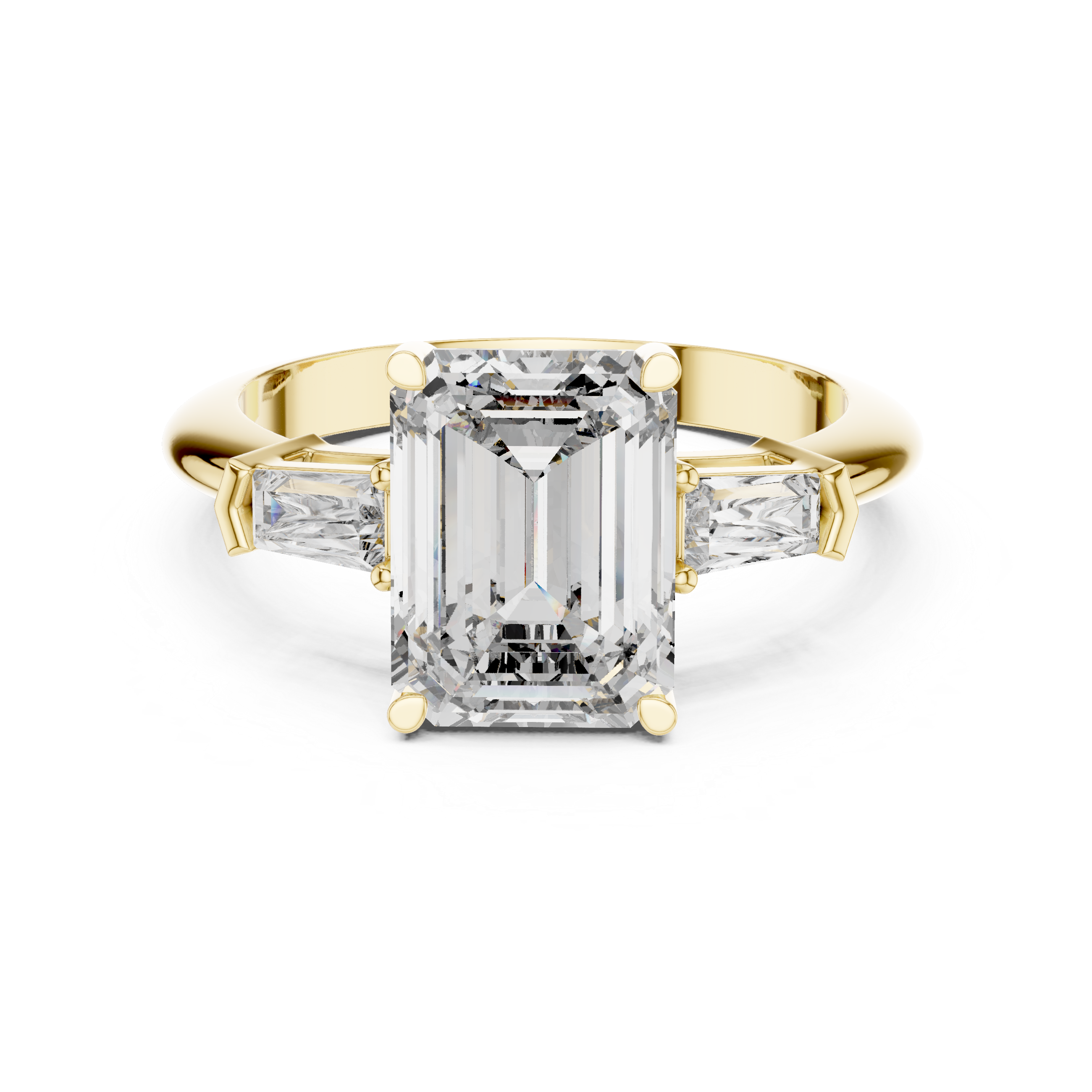 Emerald Diamond Trilogy Ring