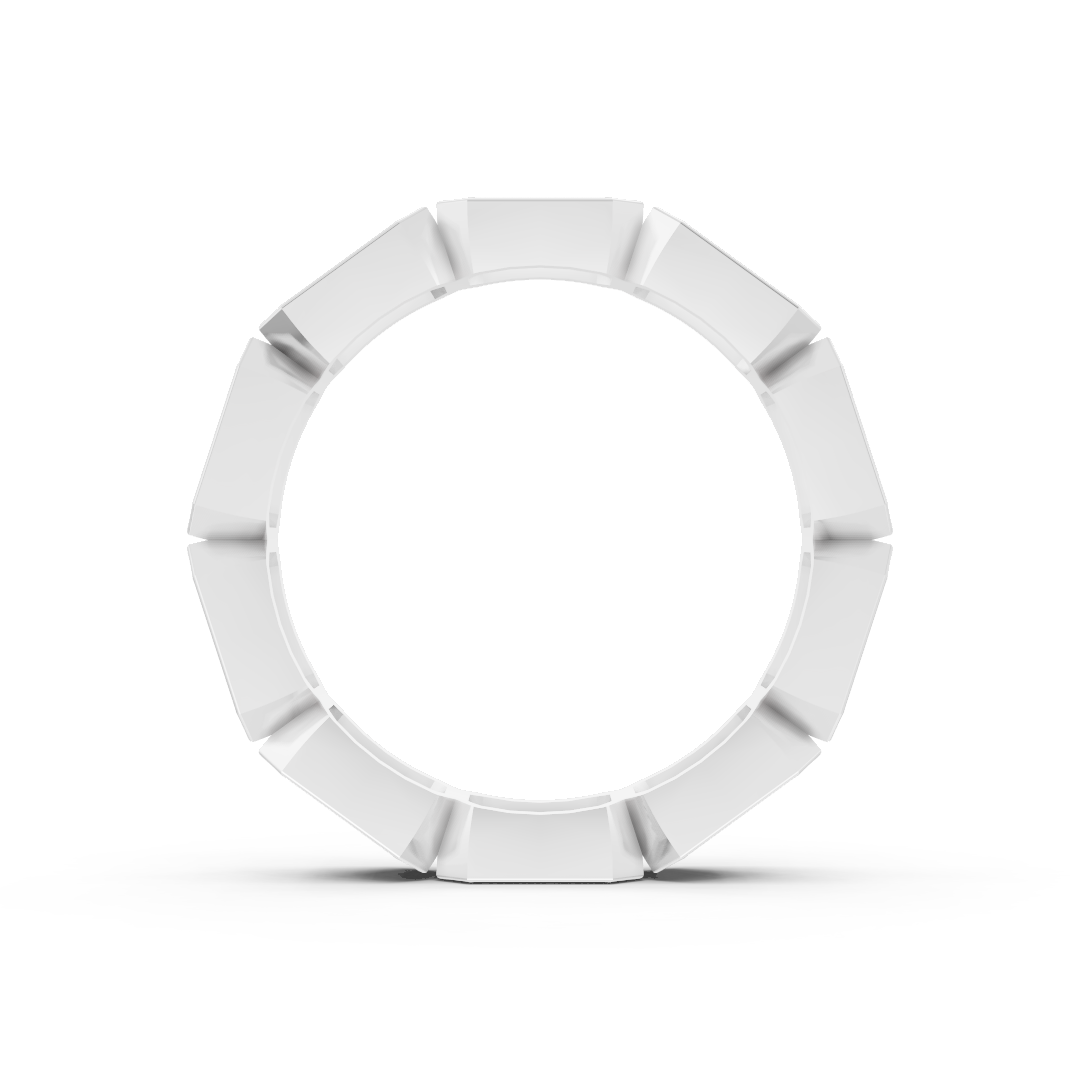 East West Emerald Bezel Set Full Eternity Band