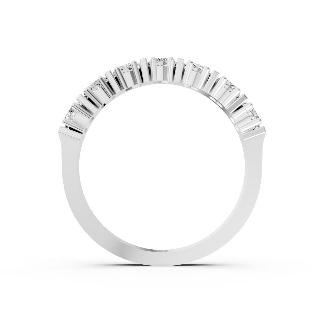 Bar Prong Set Cushion Anniversary Band
