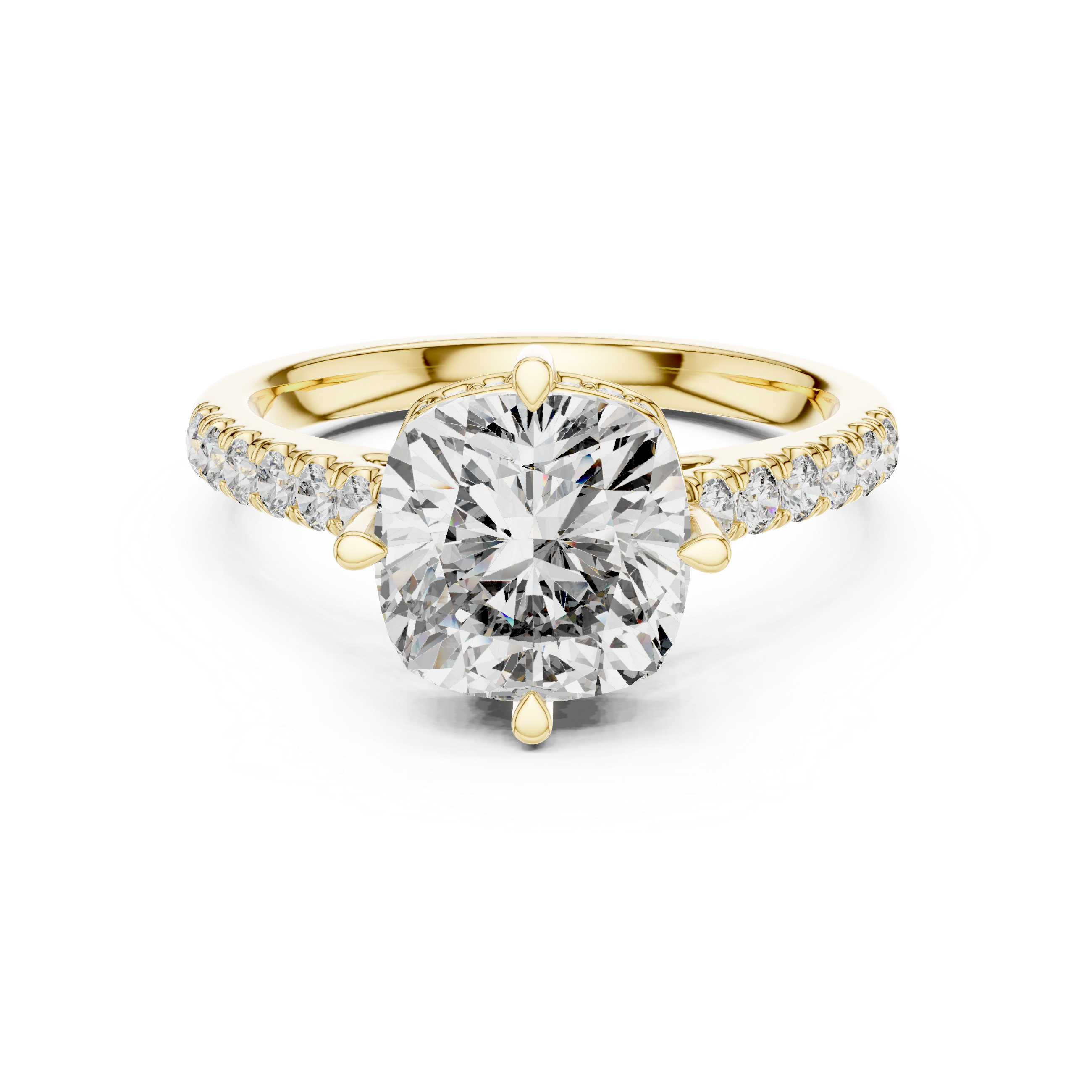 Cushion Cut Lab Diamond Promise Ring