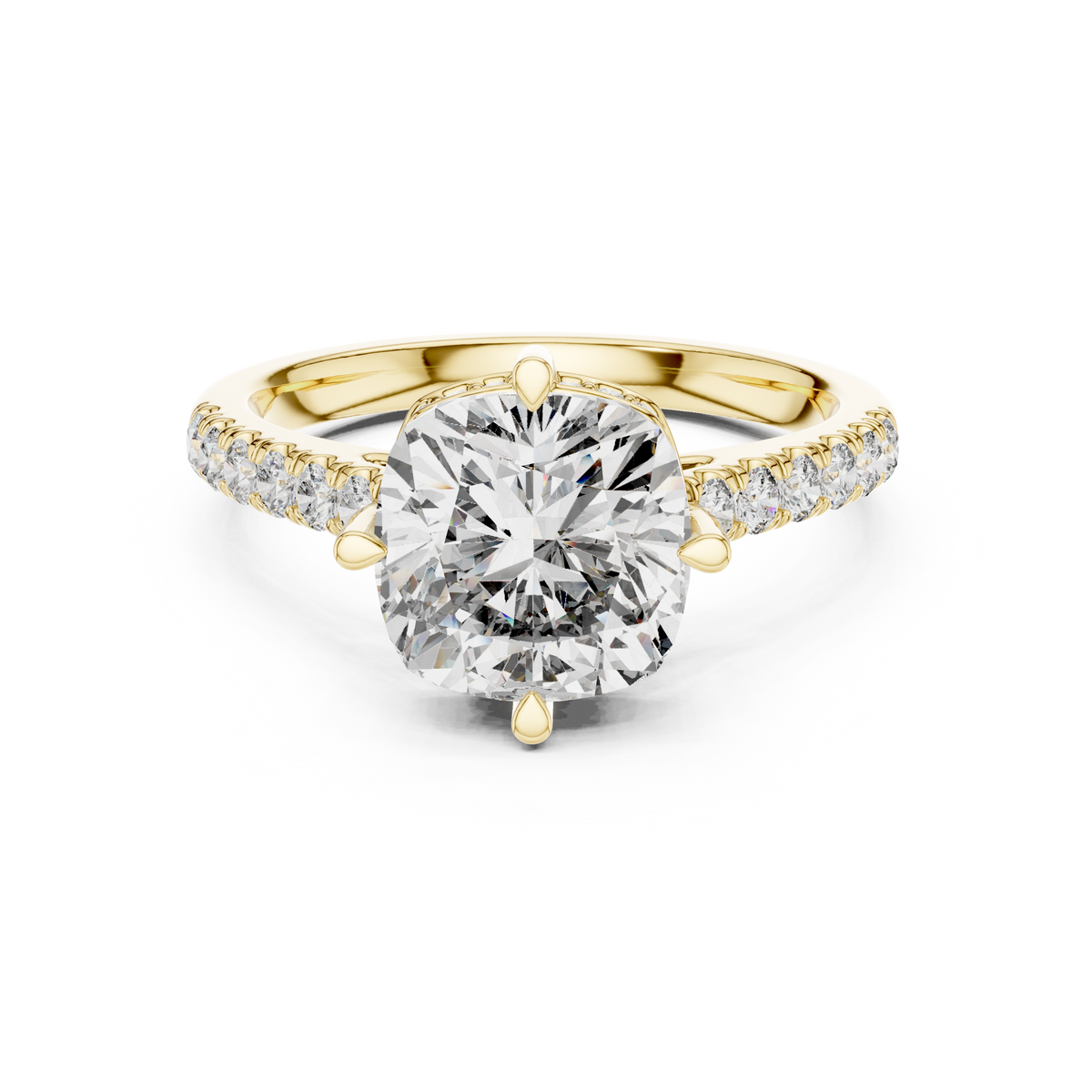 Cushion Cut Lab Diamond Promise Ring