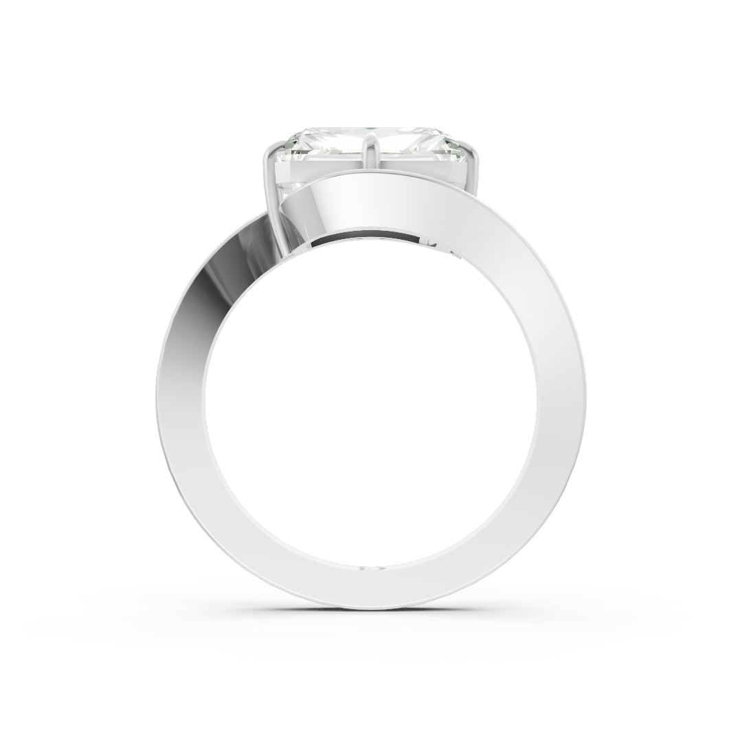 Radiant Diamond Bypass Shank Ring