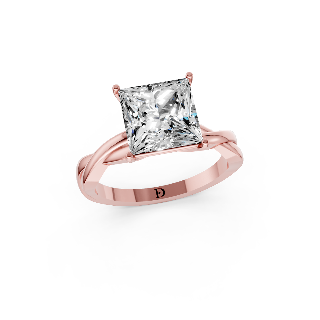 Princess Cut Diamond Crisscross Ring