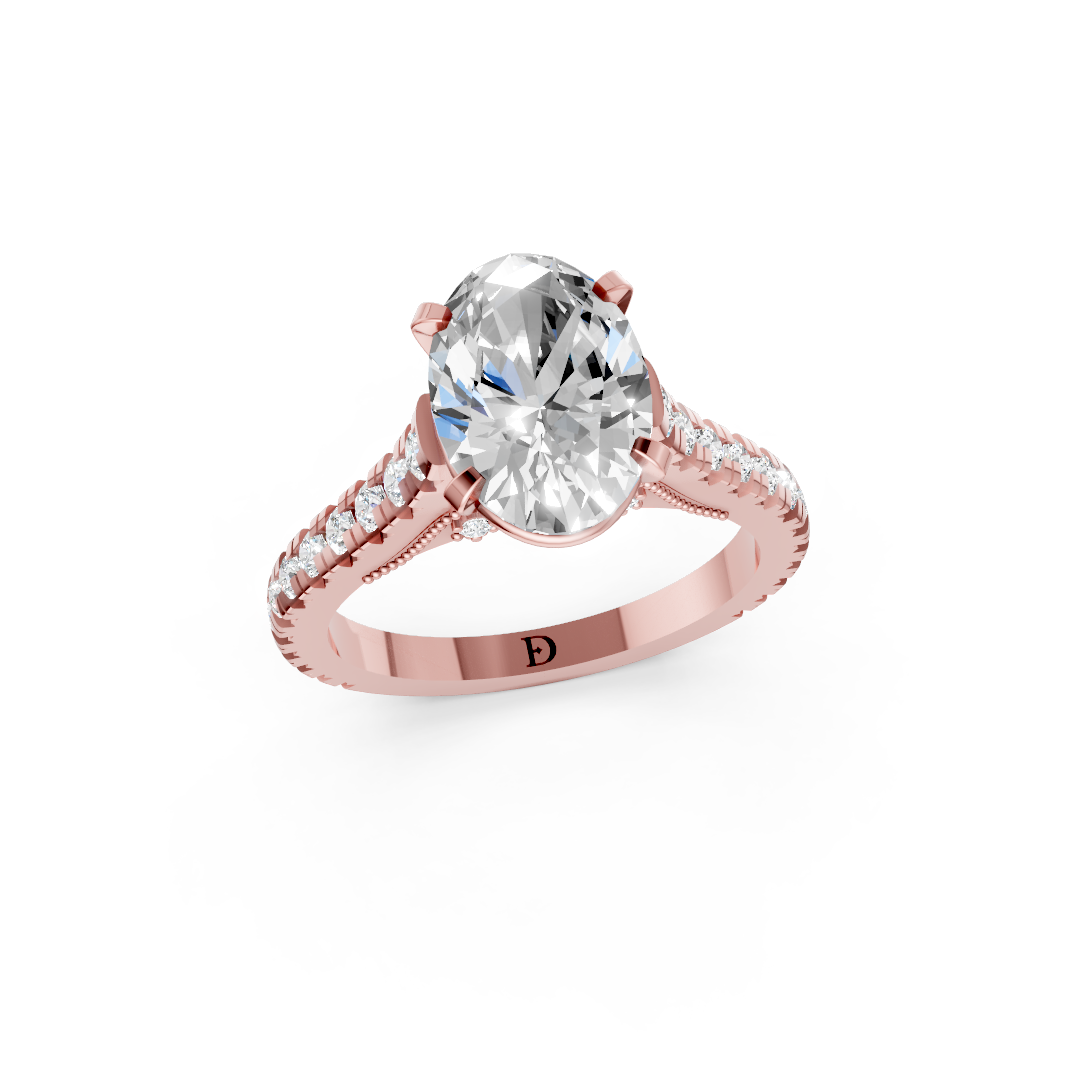 Oval Diamond Graduation Set Engagement Ring