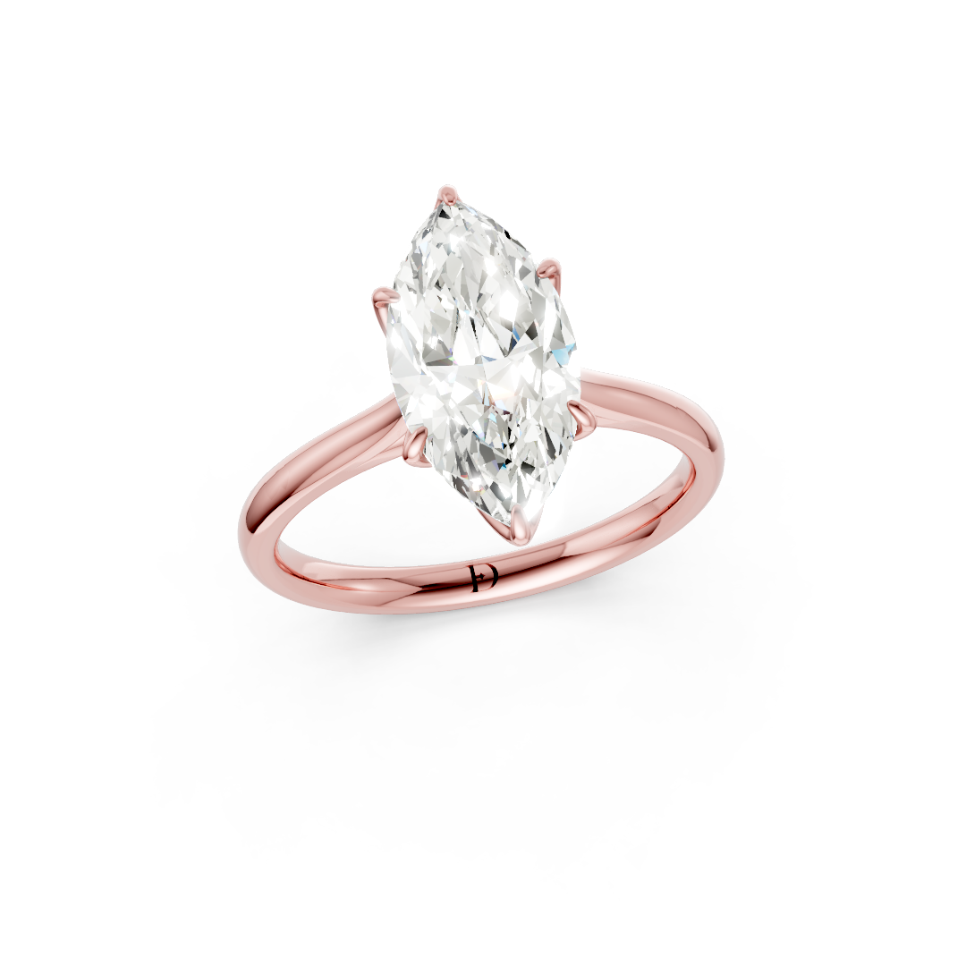 Marquise Cut Flower Prong ring