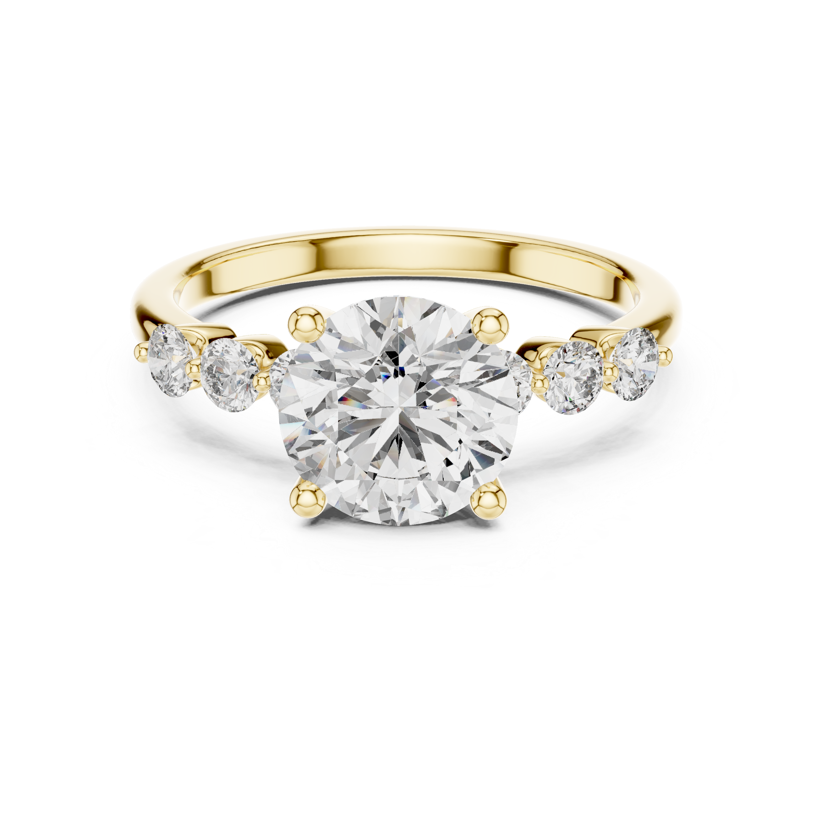 Round Lab Grown Diamond Engagement Ring