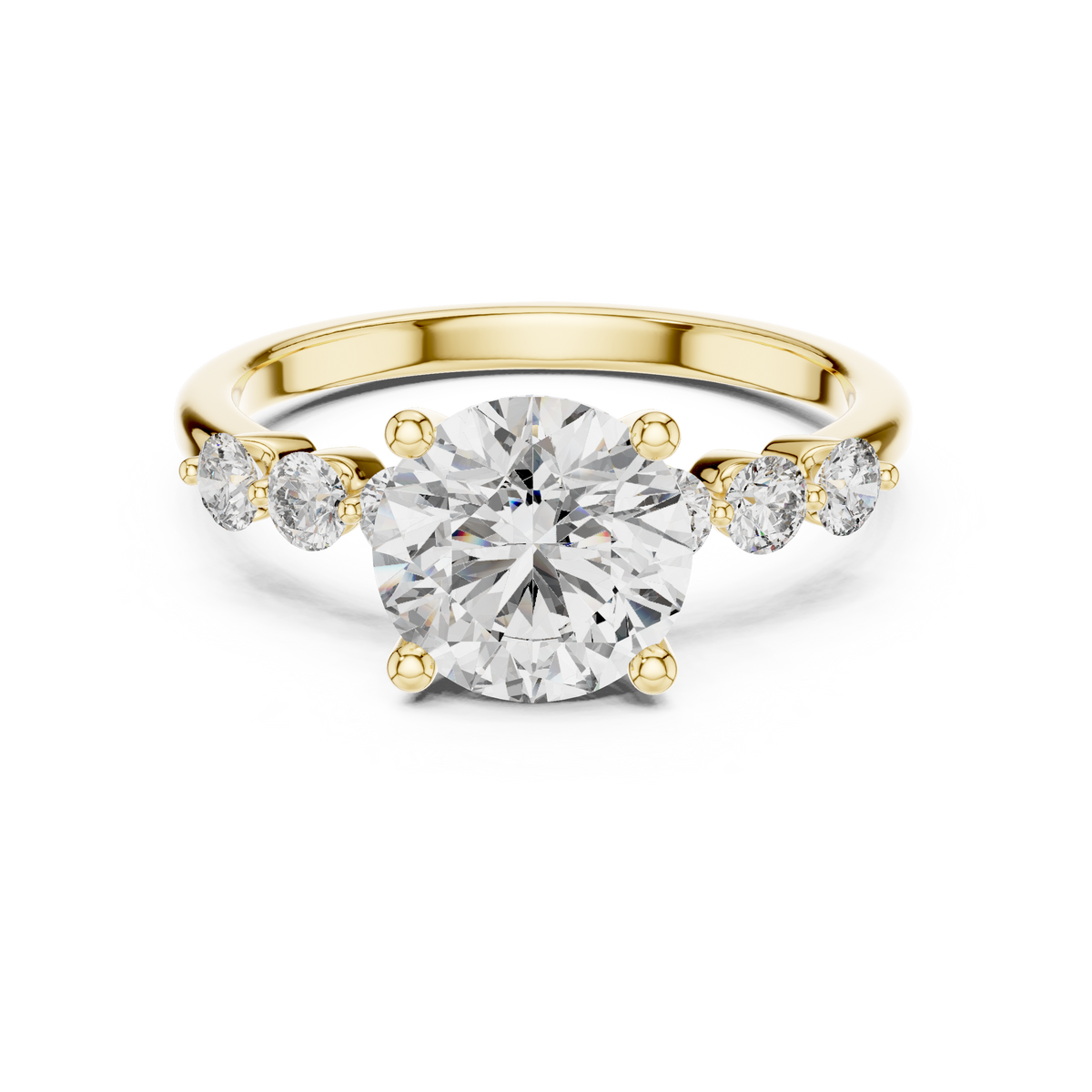 Round Lab Grown Diamond Engagement Ring