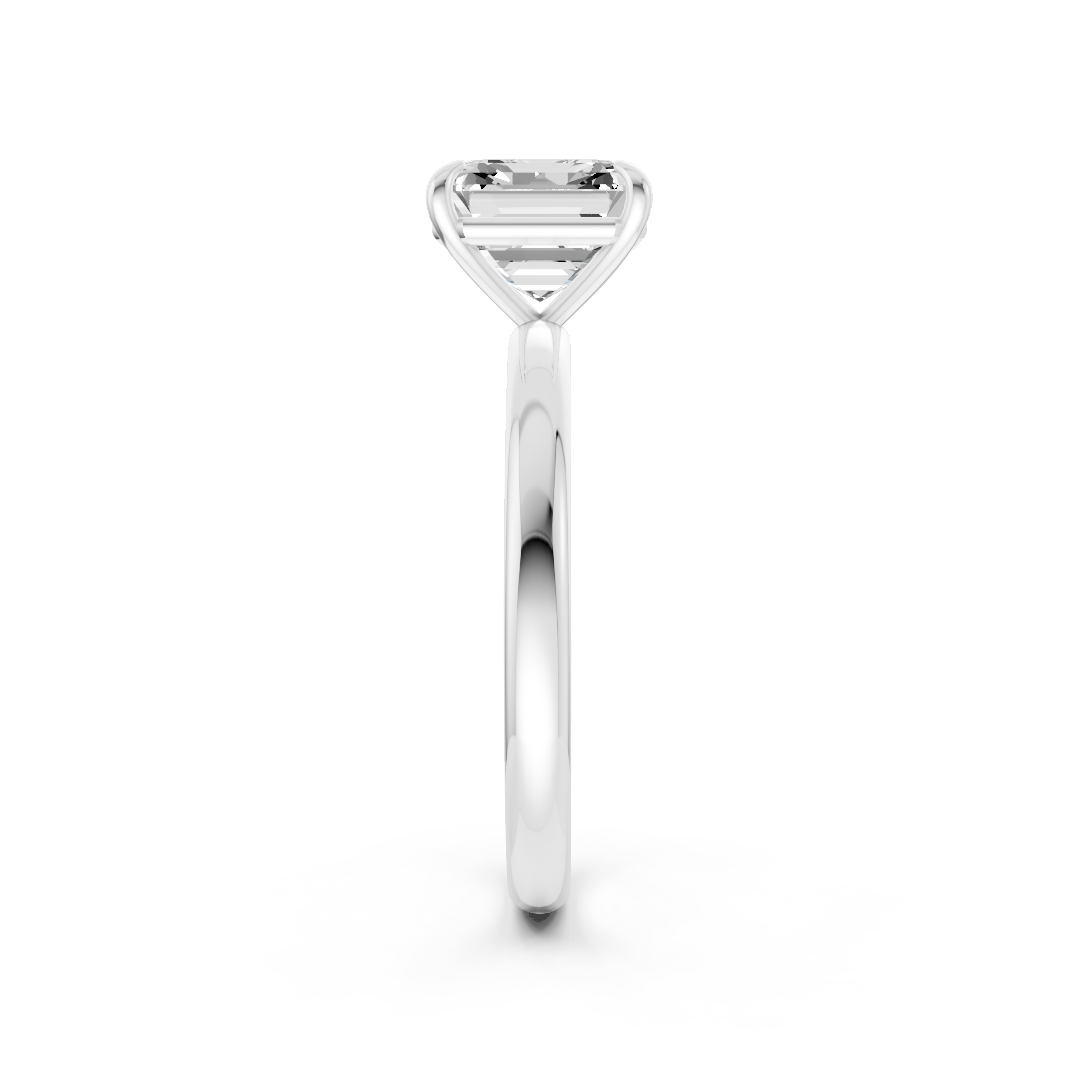 Asscher Solitaire Engagement Ring